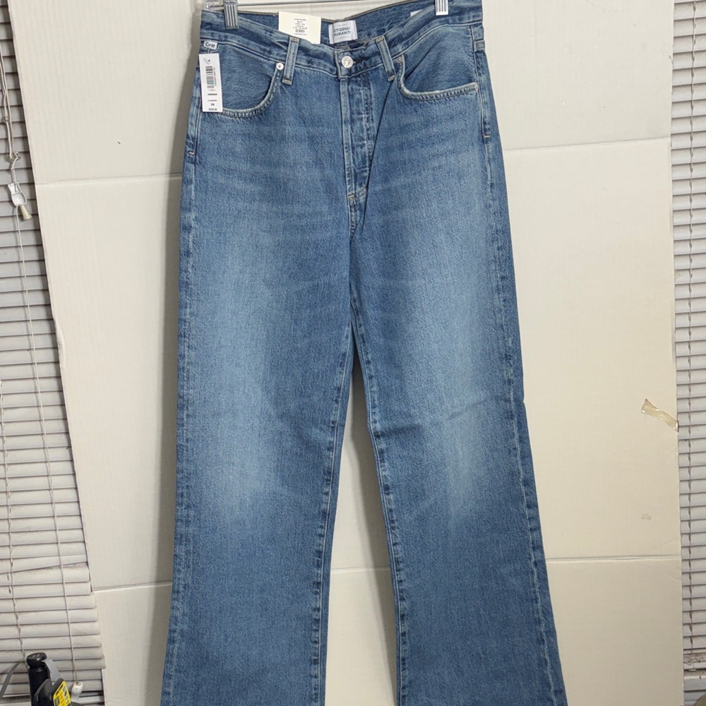 Aritzia Citizens Of Humanity Medium Blue Wide Leg Jeans Annina Jean - Picture 2 of 8
